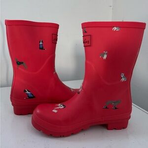 NEW Joules Molly Welly  dog hike rain boots